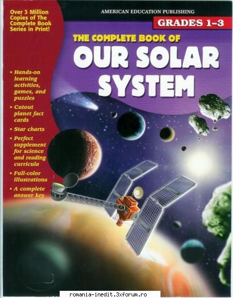 carti pentru copii our solar system book) grades 1-3  hands- learning games and cutout planet