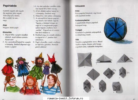 carti pentru copii lucrari deosebite, lucrari din hartie realizate prin tehnica origami- cuprinde
