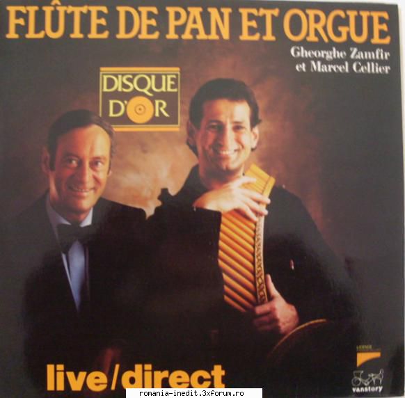 gheorghe zamfir flute pan orgue (marcel cellier) disque d'or, 1983         