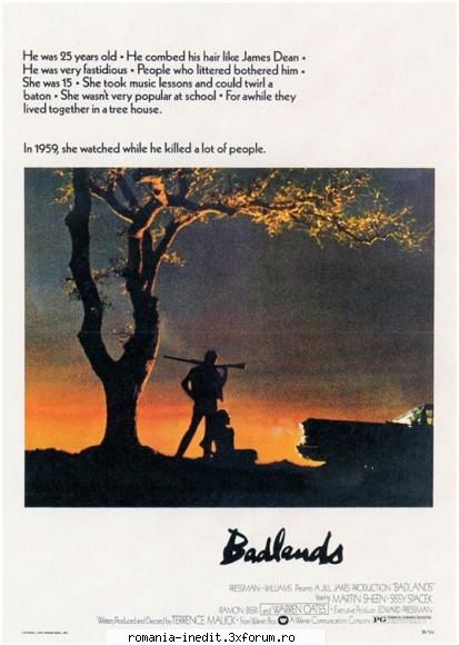 badlands (1973)
 

regizor : terrence : english  | : :

 
 
 
 
 
 
 

parola : w w w . r o m a n i